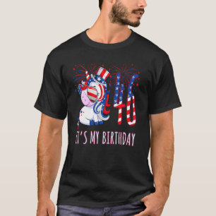Eenhoorn 46e Verjaardag 4 juli Nieuwjaar 46 Jaar T-shirt