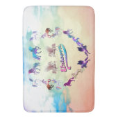 Eenhoorn Abstract Art Memory Foam Badmat (Voorkant Verticaal)