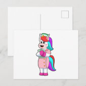 Eenhoorn als verpleegster briefkaart (Voorkant / Achterkant)