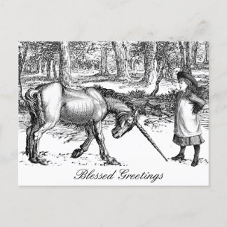 Eenhoorn-ansichtkaart Briefkaart