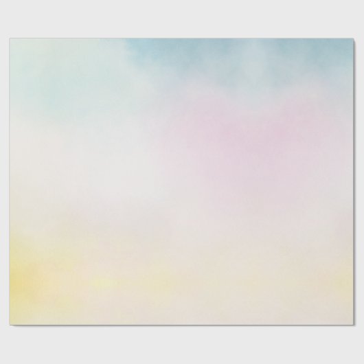 Eenhoorn Aqua Roze Gele Tie Dye Cadeaupapier (Vlak)