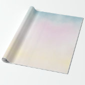 Eenhoorn Aqua Roze Gele Tie Dye Cadeaupapier (Uitgerold)