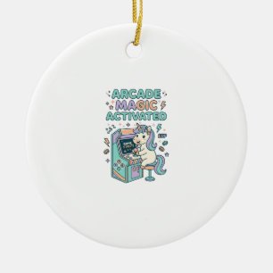 Eenhoorn Arcade Magie Geactiveerd Trendy Product G Keramisch Ornament