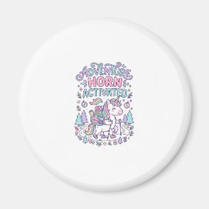 Eenhoorn Avontuur Hoorn Geactiveerd Cute Pastel Gr Magneet