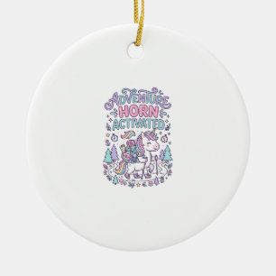 Eenhoorn Avontuur Hoorn Geactiveerd Mooie Pastel G Keramisch Ornament