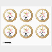 Eenhoorn Baby Maand Stickers (Vel)