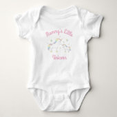 Eenhoorn Baby shower Rainbow Pastel Romper (Voorkant)
