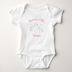 Eenhoorn Baby Shower Regenboog Pastel Romper
