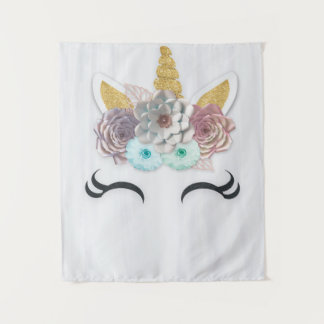 Eenhoorn Baby Shower, Verjaardag, Achterwand voor  Wandkleed