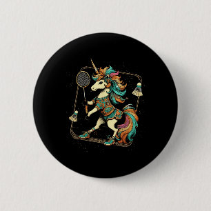 Eenhoorn Badminton Speler Shuttle  Ronde Button 5,7 Cm