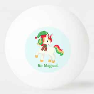 Eenhoorn Be Magical Leuke Kerst Eenhoorn Meisje Pingpongballen