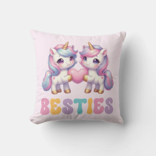 Eenhoorn Besties beste vrienden voor altijd Kussen
