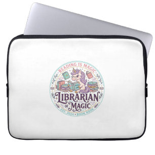 Eenhoorn Bibliothecaris van Magie Origineel Produc Laptop Sleeve