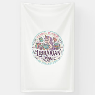 Eenhoorn Bibliothecaris van Magie Origineel Produc Spandoek