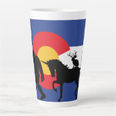 Eenhoorn, Bigfoot en Jackalope Latte Mok (Voorkant)