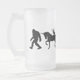 Eenhoorn, Bigfoot en Jackalope Matglas Bierpul