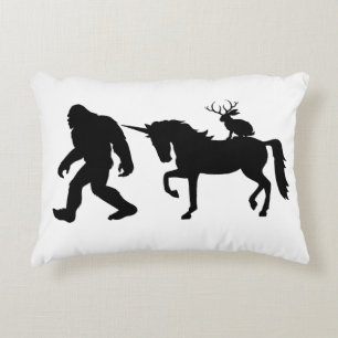 Eenhoorn, Bigfoot, Jackalope Accent Kussen