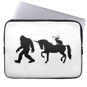 Eenhoorn, Bigfoot, Jackalope Laptop Sleeve