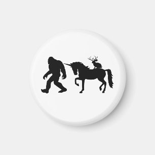 Eenhoorn, Bigfoot, Jackalope Magneet