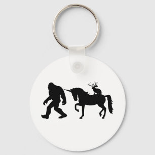 Eenhoorn, Bigfoot, Jackalope Sleutelhanger