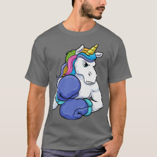 Eenhoorn bij Boksen met Bokshandschoenen T-shirt