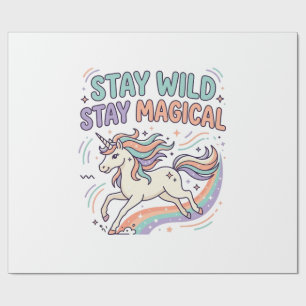 Eenhoorn Blijf Wild Blijf Magisch Trendy Product G Cadeaupapier