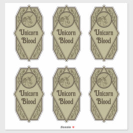 Eenhoorn Bloed Potion Fles Etiketten Sticker