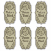 Eenhoorn Bloed Potion Fles Etiketten Sticker (Voorkant)