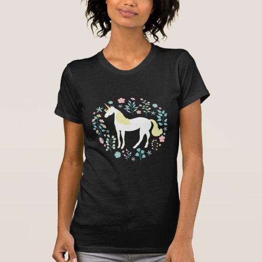  eenhoorn & bloemen t-shirt (Voorkant)