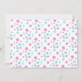 Eenhoorn Bloemen Verjaardag Uitnodiging (Achterkant)