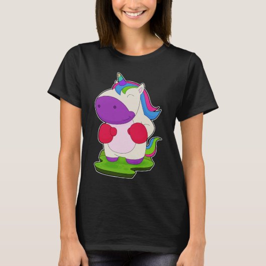 Eenhoorn Bokser Bokshandschoenen Boksen T-shirt (Voorkant)