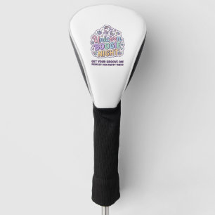 Eenhoorn Boogie Nacht Vette Typografie Grafische T Golfheadcover