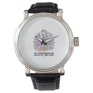 Eenhoorn Boogie Nacht Vette Typografie Grafische T Horloge