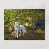 Eenhoorn bos verdediger hert weerwolf