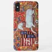 EENHOORN Bruin Perkament Monogram Case-Mate iPhone Case (Achterkant)