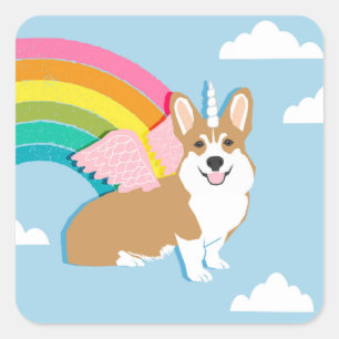 Eenhoorn Corgi Sticker