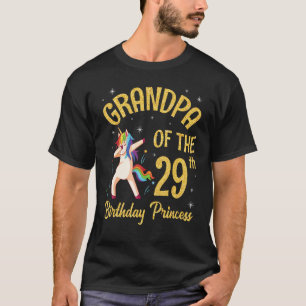 Eenhoorn Dabbing Gelukkige Opa van de 29e Verjaard T-shirt