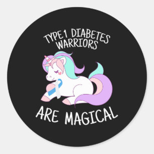 Eenhoorn Diabetes Warrior Gift Ronde Sticker