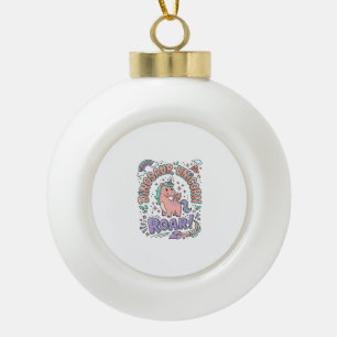 Eenhoorn Dinosaurus Eenhoorn Brul Retro Stijl T-Sh Keramische Bal Ornament