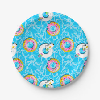 Eenhoorn & Donut Floaties Papieren Bordje