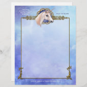Eenhoorn Dromen Fantasy Letterhead Gepersonaliseerd Briefhoofd (Voorkant / Achterkant)