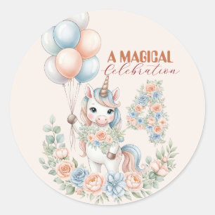 Eenhoorn Droom Verjaardag Ronde Sticker
