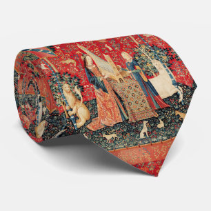 EENHOORN EN DAME SPELEN ORGEL, DIEREN Fantasie Stropdas