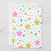 Eenhoorn en dinosaurus verjaardagsuitnodiging broe kaart (Achterkant)