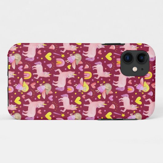Eenhoorn en Fairy Patterned Case-Mate iPhone Case (Achterkant (horizontaal))