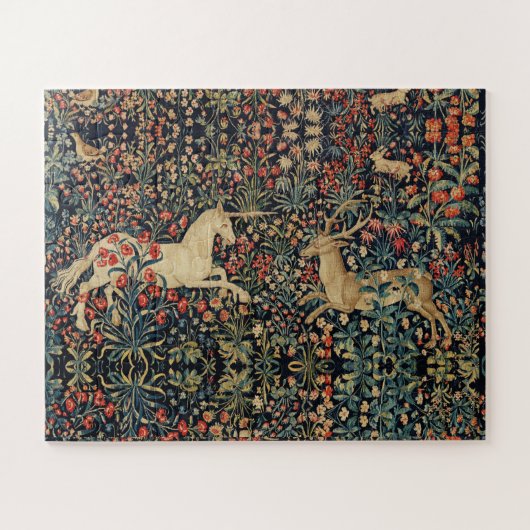 EENHOORN EN HERTEN, BLOEMEN, BOSDIEREN Bloemen Legpuzzel (Horizontaal)