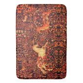 EENHOORN EN HERTEN, BLOEMEN, BOSDIEREN Rode Bloeme Badmat (Voorkant Verticaal)