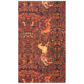 EENHOORN EN HERTEN, BLOEMEN, BOSDIEREN Rode Bloeme Tafelkleed (Voorkant)