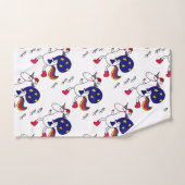 Eenhoorn en Kerstmis. Bad Handdoek (Handdoek)