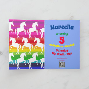 Eenhoorn en Rainbow Gepersonaliseerd Kind Verjaard